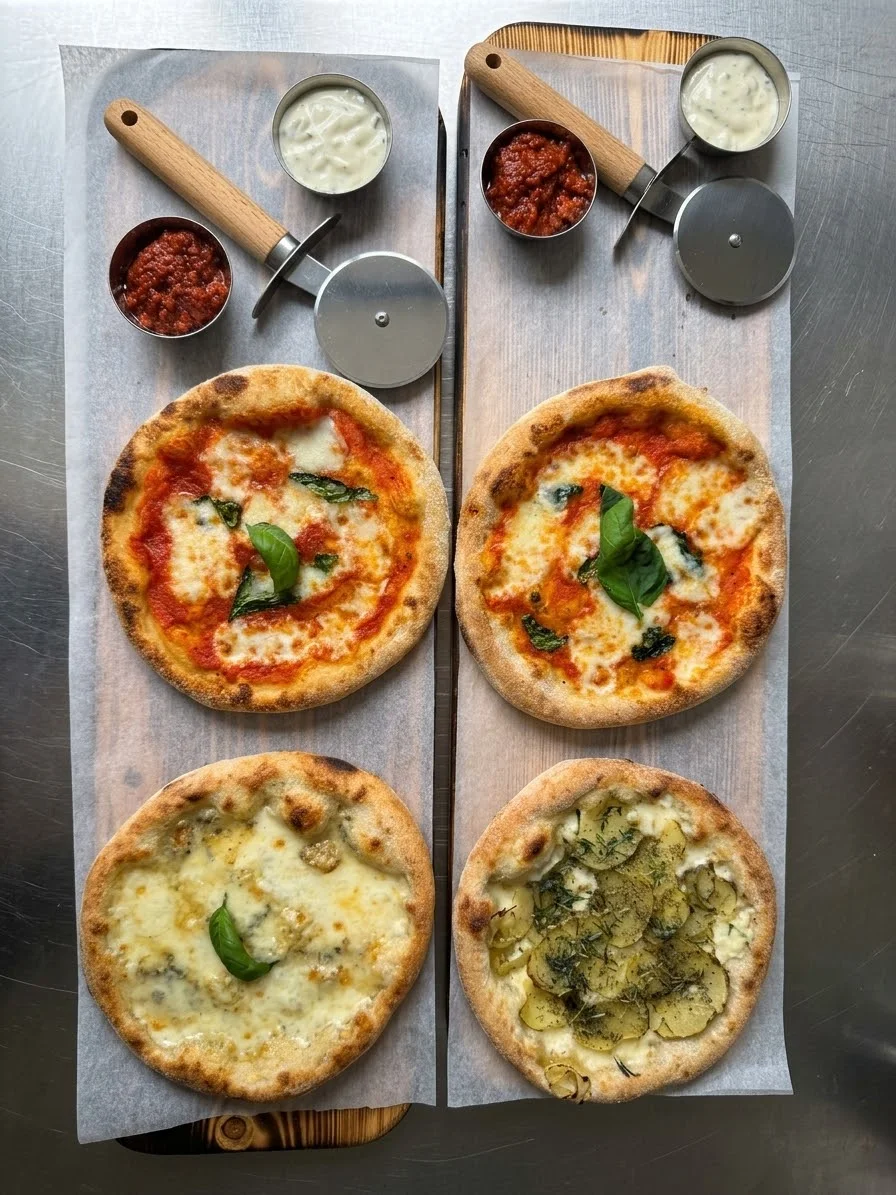 Pikku Duo — kaksi mini-pizzaa, dipit ja pizzarulla